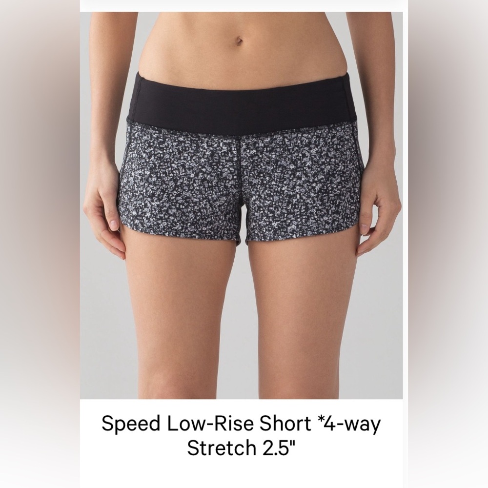 Lululemon speed low rise 4 way stretch 2.5” shorts